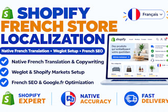 do shopify french store localization website seo translation multi language