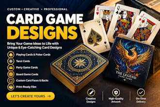 design custom playing cards, poker and card game artwork