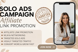 do solo ads affiliate link promotion MLM leads affiliate marketing link traffic