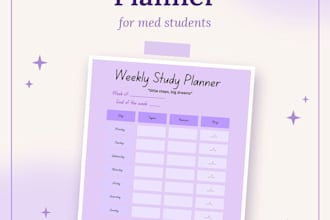 design a custom medical study planner in canva