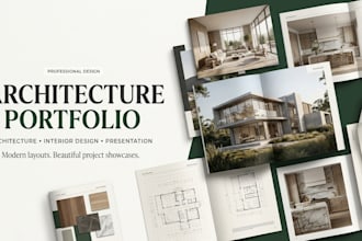 design an architecture portfolio architect interior design and canva portfolio