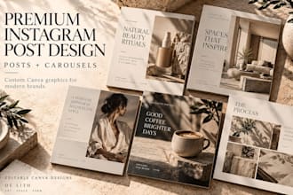 design premium canva instagram posts and carousel graphics