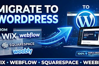 convert wix, webflow, squarespace and weebly to wordpress