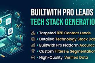 provide builtwith pro leads targeted leads generation tech stack