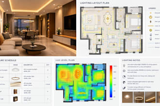 create a lighting layout and fixture plan for your interior