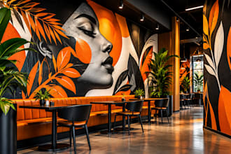 design commercial wall murals, wall graphics and retail business wall art