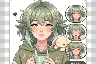 create custom pngtuber avatar with expression for streaming and gaming