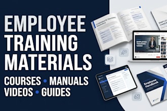 create employee training course, training manual, training video, employee guide