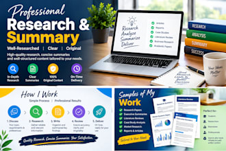 summarise research papers, reports and articles with key findings