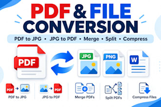 convert PDF to jpg, merge pdfs, and convert files