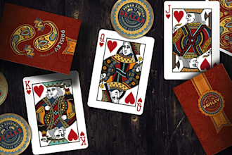 design playing cards, 52 card deck, poker card, card box illustration, blackjack