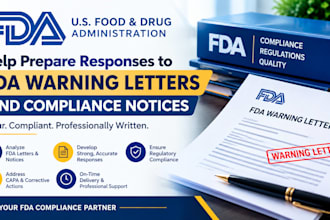 prepare a response to fda warning letters and compliance notices
