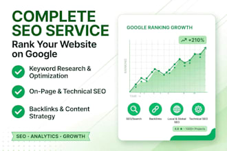 do complete on page and off page SEO to rank your website on google