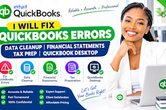 fix quickbooks errors data cleanup financial statements tax prep quickbook desk