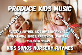 compose kids nursery rhymes, educational children song, preschool learning songs