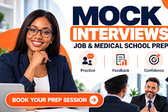 conduct mock interviews job coaching residency interview prep for medical school