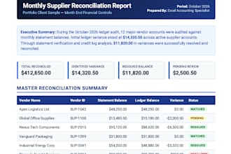 reconcile supplier statements in excel