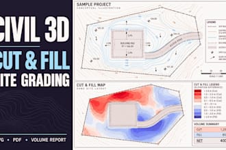 do civil 3d cut and fill volume calculations and site grading