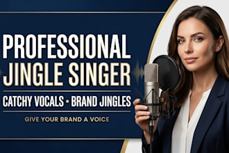 sing a catchy professional jingle for your brand, podcast or business