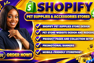 design or redesign your shopify pet supplies and accessories store