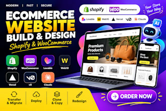 migrate your lovable bolt or v0 ai website to shopify or wordpress woocommerce