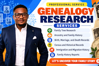 do genealogy research, ancestry, family tree, family history, historical, report