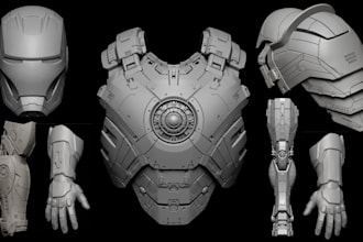 sculpt wearable 3d cosplay armor 3d mask 3d helmet props model stl for printing