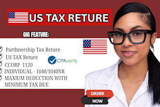 prepare and efile us tax return,business tax  and tax returns 1040 1065 1120