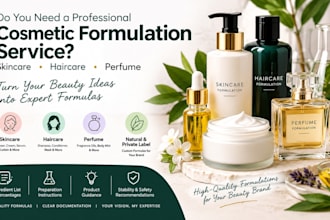 do cosmetic formulation, skincare, haircare, and perfume formula