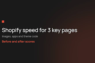 speed optimise 3 key pages of your shopify store