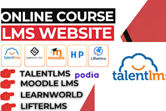 create course content on learnworld, moodle, talentlms and wordpress