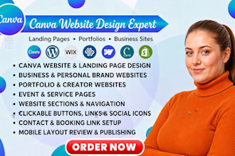 canva website design canva ugc portfolio website canva landing page ugc website
