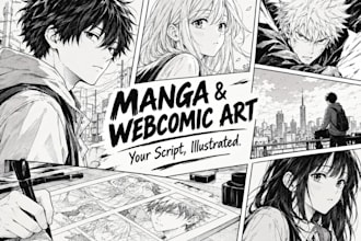 draw manga and webcomic pages for your script