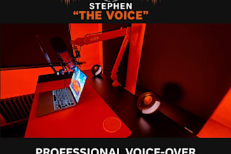 provide a professional british or northern irish male voice over
