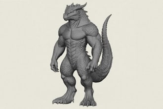 create realistic 3d monster and creature character models