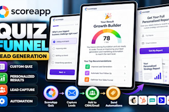 build scoreapp quiz funnel scorecard and lead generation automation
