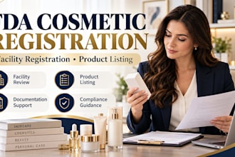assist with fda cosmetic facility registration and product listing