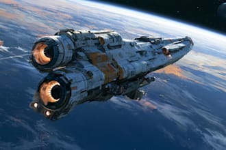 create high quality concept art for spacecraft vehicles and spaceships