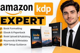be your amazon KDP expert for ebook publishing and book formatting
