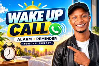 be your personal wake up call, alarm and reminder to help you wake up