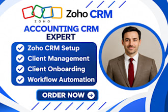setup accounting firms zoho CRM accounting client management onboarding automate