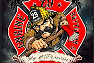 design high quality custom fire department logo with unlimited revision