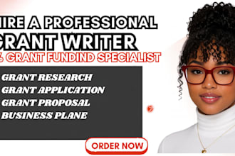 do grant writing, grant research, application and submission support