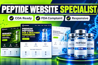 build a peptide research website with wordpress and woocommerce