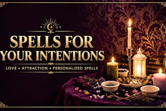 cast a personalized spell for your intentions and desires