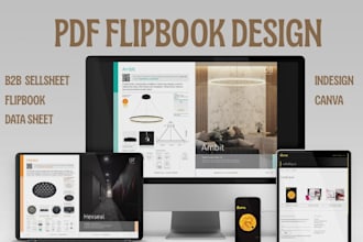 design interactive pdf flipbook, fillable b2b sell sheet, indesign data sheet