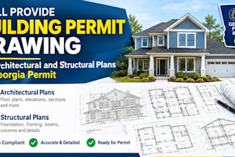 design building permit drawing for architectural and structural plans in georgia