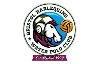 design custom pony play water polo logo