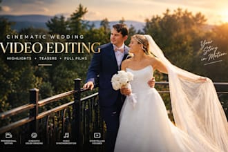 create cinematic wedding films with professional editing