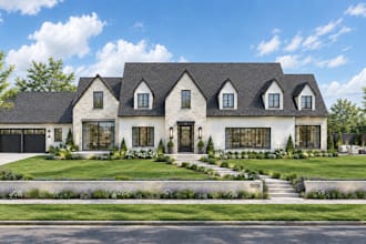 do exterior design, sketchup modeling, architectural exterior, 3d rendering